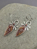 Noreen Jasper and Mozambique Garnet Pagoda Earrings