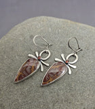 Noreen Jasper and Mozambique Garnet Pagoda Earrings