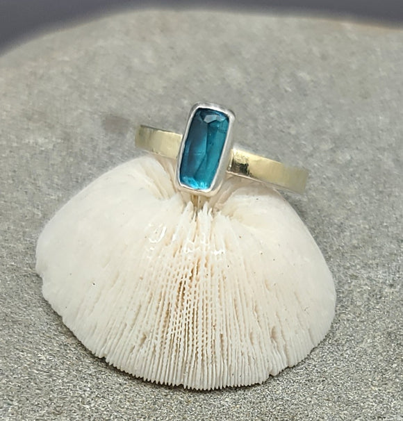 Paraiba Tourmaline Skinny Stacker Ring 7.25