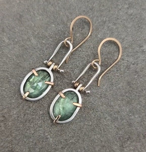 Green Kyanite Earrings made to order