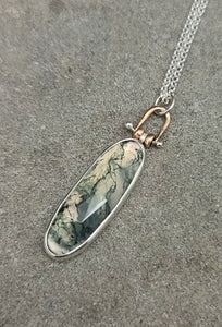 Moss Agate Petite Pendant