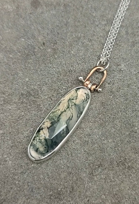 Moss Agate Petite Pendant