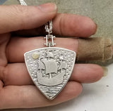 Sailing Ship Pendant Necklace Treasure Keeper Hidden Treasure Sterling Silver 14k Gold Memorial Pendant